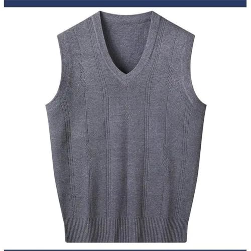 Men’S Casual V-Neck Knitted Pullover Sweater Vest Sleeveless Waistcoat Top2
