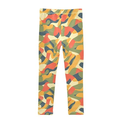 KLL Military Camouflage Pattern Safari Toddler Girl Cotton Leggings Fashion High Waisted Lounge Pants Gym2