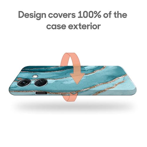Image of COLORflow Back Cover Compatible with OnePlus Nord CE 3 5G | Beautiful Blue Marble Golden Stripes | Designer Printed Hard CASE Bumper Back Cover Compatible with OnePlus Nord CE 3 5G