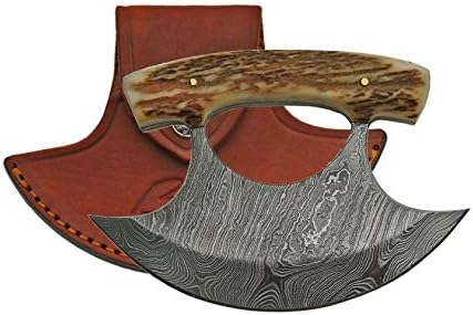 SZCO 5.5" DAMASCUS ULU KNIFE