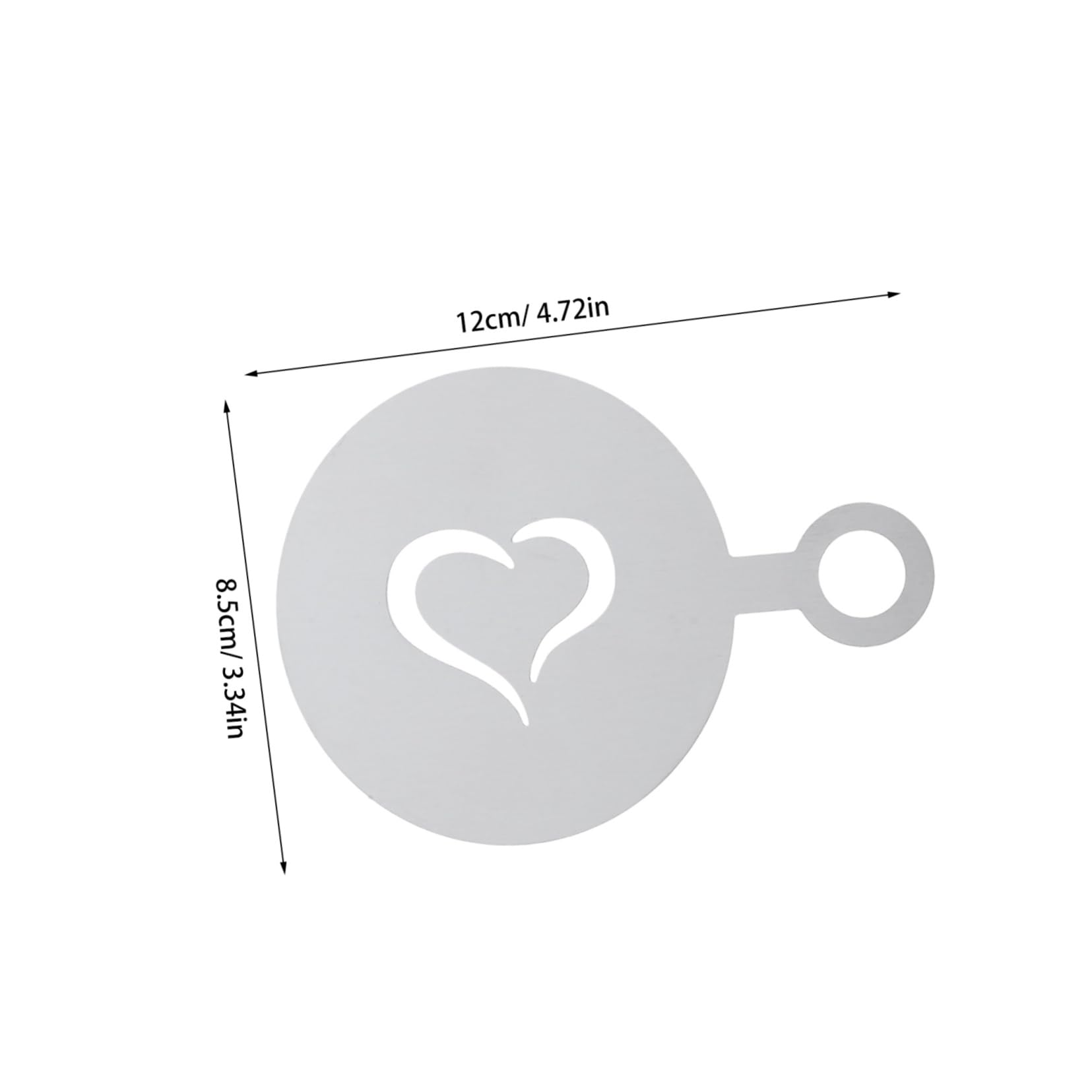 Cabilock 4Pcs Stainless Stencils for Latte Art Cupcake Cookie Decoration Versatile Templates for Home Cafe Use Enhance Beverage Presentation with Intricate Designs