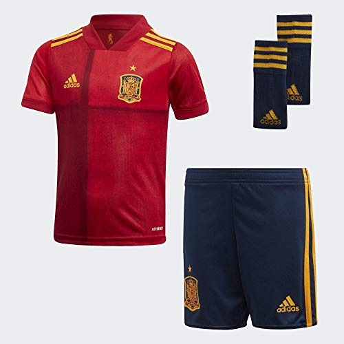 adidas Selección Española Temporada 2020/21 Miniconjunto Primera equipación, Unisex, Victory Red, 98