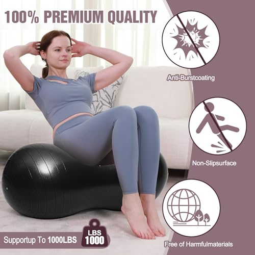 Image of INPANY Peanut Exercise Ball for Labor, Physical Therapy & Fitness