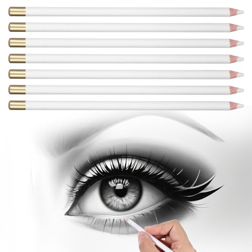 8PCS Eraser Pencil Set, Professional Pencil Erasers for Artists, Erasing Small Details or Add Highlights for Sketching, Charcoal Drawings, Fine Detail Erasers for Beginners & Artists