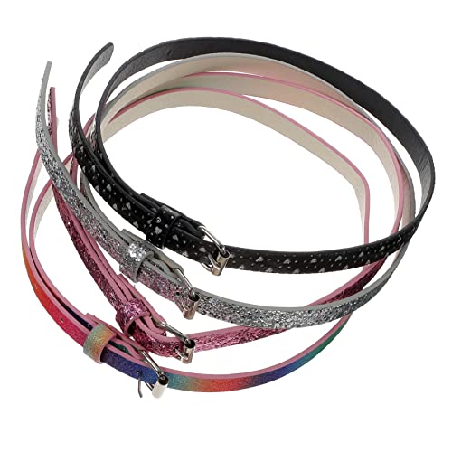 VANZACK Cute Heart Design Boys and Girls Belt 4pcs Girls Boys Jeans Pants Belt Fashion Buckle for Children's Day