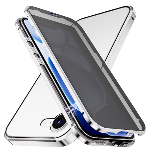 Case anti peeping iPhone 17e housse protection intégrale magnétique verre argent