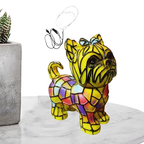 Lámpara Nocturna Perro decoración conmemorativa para recordar a tu mascota con luz cálida