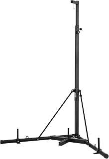 VEVOR Punching Bag Stand, Steel Heavy Duty Workout Training Equipment, Adjustable Height Boxing Punching Stand with Weighted Base, Holds Up to 140 lbs, Freestanding Sandbag Rack for Home Gym Fitness