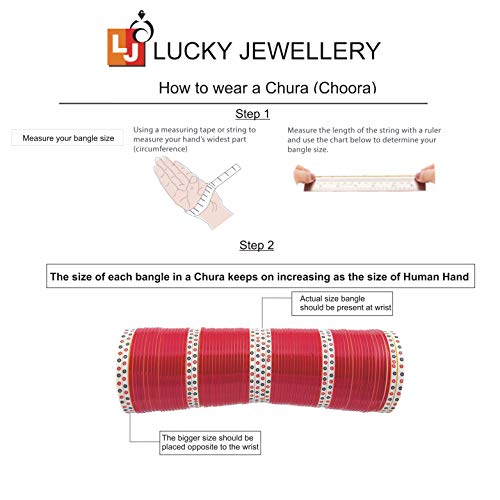 Punjabi Bridal CZ Stone Chura Set