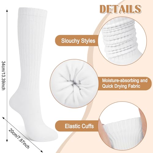 Loritta Slouchy Socks for Women Soft Retro Scrunch Sock Long Slouch Boot Socks3