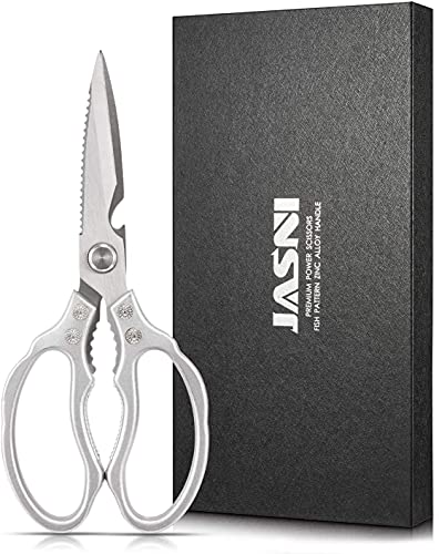 Multi Purpose Poultry Shears,Stainless Steel Kitchen Scissors Heavy Duty Kitchen Shears for Cutting Chicken,Meat,Fish,Vegetable, BBQ,Seafood,Open Jars and Nut Cracker and Super Sharp(with Gadgets)