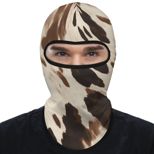 Máscara facial de pasamontaña con estampado de vaca para hombre y mujer, protección solar, transpirable, cubre todo el cráneo para senderismo, ciclismo, running y conducción miniatura 1