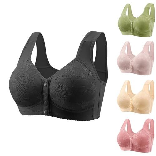 Daisy Bras for Older Women,Wireless Front Closure Push Up Bras ...