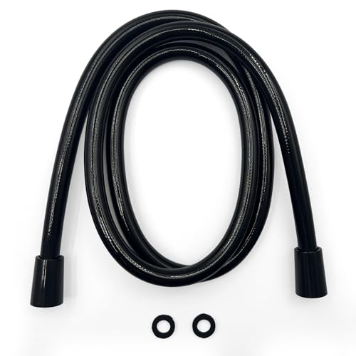 Image of Replacement Shower Hose for RV Camper 6in Flexible & Kink-Free Heavy Duty PVC Lead-Free Black