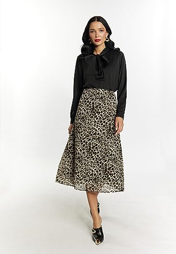 Jupe avec imprimé léopard femme coupe évasée - 2