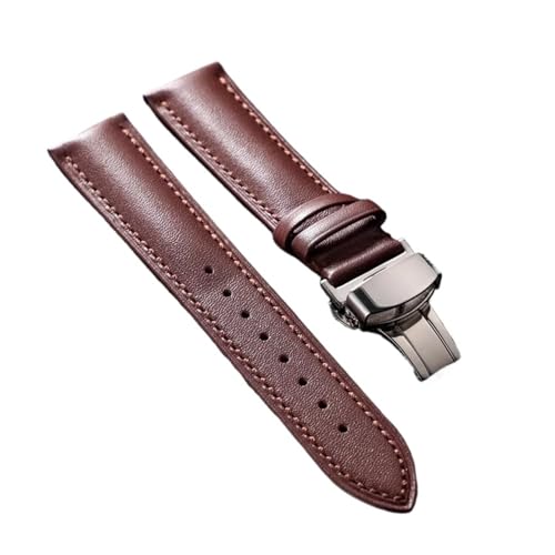 Bracelet de montre en cuir 22mm doté d'une boucle déployante automatique pour montre