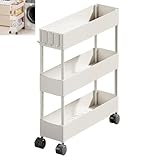 Carro de almacenamiento genérico delgado de 3 niveles, espacio estrecho