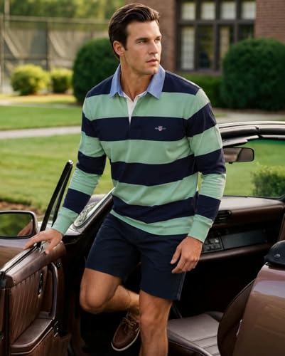 GANT REG Chambray Stripe Heavy Rugger – Ansicht 3
