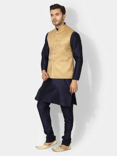 Image of UnM Men Silk Blend Classic Kurta Set