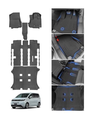 【2025新オリジナル版 】ホンダ 新型フリード GT系 6人乗り フロアマット+セカンドマット+ラゲッジマット/トランクマット フリード エアー エアーEX 3Dカーマット TPE素材 1〜3列目 FREED e:HEV AIR AIREX CROSST