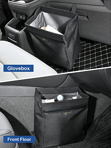 Meidi Hanging Car Trash Bag, Leakproof Car Trash Can, Magnetic Car Garbage Organizer With Plastic Bags (2 Gallons-Black) #TOP3