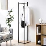 アイリスオーヤマ スリムハンガーラック HSHR-280 ナチュラル/ブラック 【HIROBIROシリーズ】