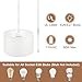 PATIKIL Plug in Pendant Light, 15Ft Rope Cord Hanging Lamp Fixture with ON/Off Switch, Fabric Shade E26/E27 Bulb Socket for Bedroom Kitchen Living Room, White