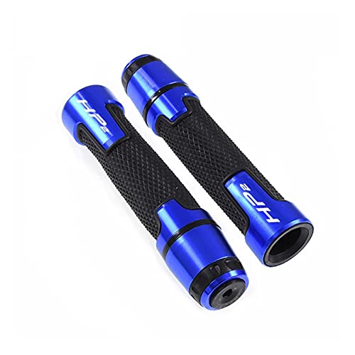 Guidon Moto 22mm pour BMW HP2 : Embouts en Aluminium et Caoutchouc Bleu 2009-2019