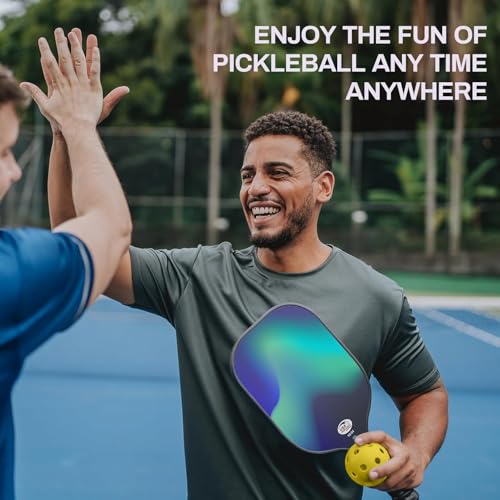 Image of Pickleball Paddles Set of 2 or 4, USAPA Approved Pickleball Paddles Set with 4 Pickle Balls and Carry Bag, Fiberglass Rackets 2 Pack Gifts for Beginners&Pros (Blue)