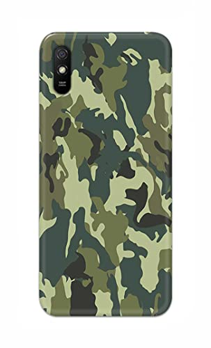 Image of Printed Hard Back Cover Case for Mi Redmi 9i | Mi Redmi 9i Sport Back Cover (Green Army Camouflage) -1803