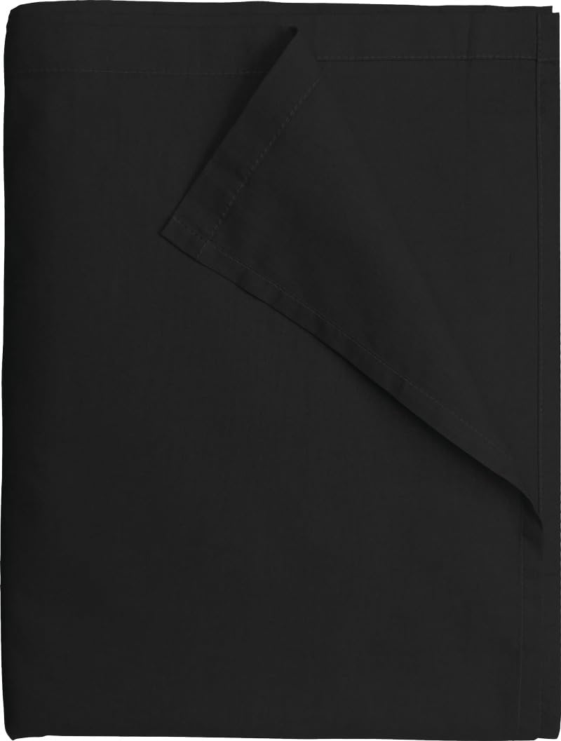 Flat Sheet 240 x 300 cm Black - 100% Cotton 57 Thread Count