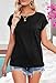 MEROKEETY Women's 2026 Summer Cap Sleeve Tops Business Dressy Loose Basic T Shirts Blouse Fashion Outfits Trendy Clothes, Black, Large