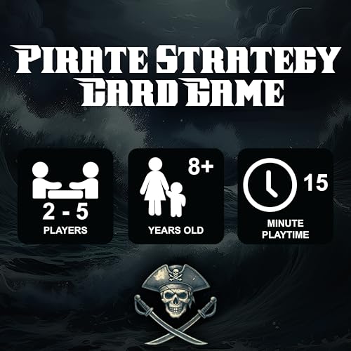 Cursed Tides - Pirate Strategy Card Game | Fun for Kids, Teens & Adults | 2-5 Players | Ages 8+ | Quick 15-Minute Gameplay