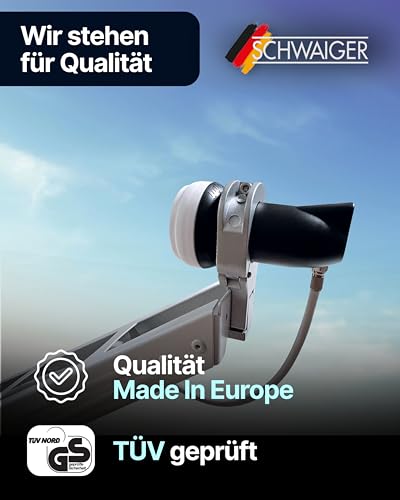 Schwaiger Single LNB digital I Low Noise Blockconverter für 1 Teilnehmer I witterungsbeständig & robust für störungsfreien SAT-Empfang I geeignet für Multifeedanlagen I Satellitenschüssel-Zubehör