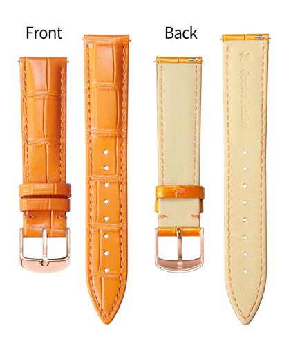 Image of BINLUN Leather Watch Band Genuine Calfskin Replacement Watch Strap Quick Release Crocodile Pattern 10 Colors 13 Sizes for Men Women(10mm,12mm,14mm,16mm,17mm,18mm,19mm,20mm,21mm,22mm,23mm,24mm)