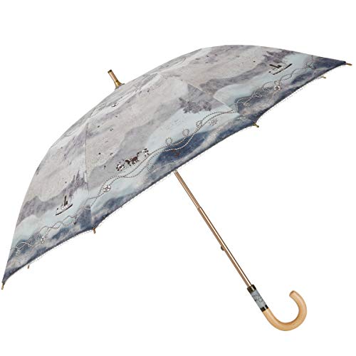 小川(Ogawa)  晴雨兼用長傘 ディズニー 蒸気船ウィリー 陽気な演奏会  UV加工 遮熱遮光加工 