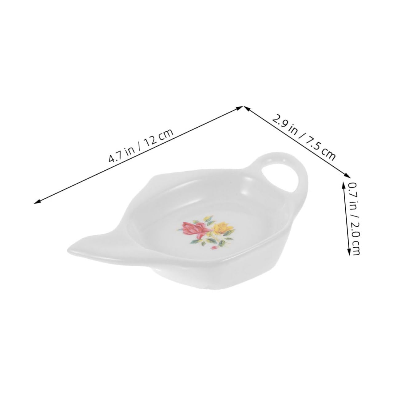 Ciieeo Tea Bag Dish Holder Ceramic Tea Plate Organizers Coaster Set Snack Dish Sauce Plate