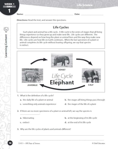 Shell Education SEP51411 180 Days: Science, Earth And Space Science For 5Th Grade Practice Workbook thumb #4