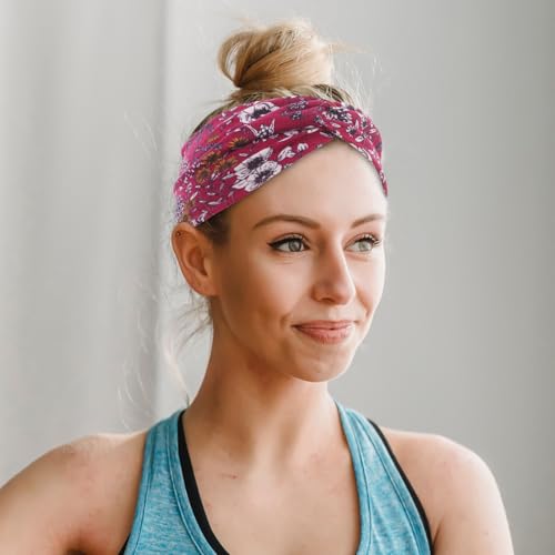 Diadema deportiva antideslizante con tela transpirable para entrenamiento fitness de mujer 6