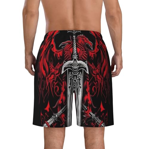 Legend of The Giant Blade Men Beach Pants â€“ Swim Trunks for Men,Quick-Dry and Comfortable, Suitable for Beach, Surf, and Everyday Wear Black4