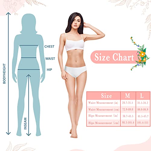 Vabean 40 Pcs Women's Disposable Underwear Polyester Cotton Ladies Briefs Panties Women for Travel Hospital Hotel Stays2
