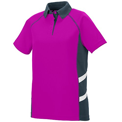 Augusta Sportswear Womens Oblique Polo S Power Pink/Slate/White #TOP23