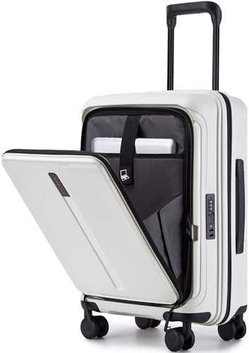 20" Expandable Carry on Luggage with Laptop Compartment,22x14x9 A...