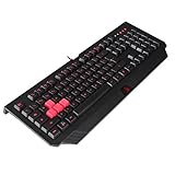 Bloody Gaming Keyboard, Double-Secured Water Resistant Keyboard, Silicon Keys (B120) Spanish Layout