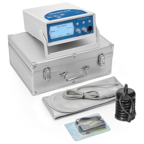 veicomtech Upgrade Ionic Foot Bath Detox Machine, Foot Detox Machine 3 in1 Detox Foot SPA System with Wrist Strap, Far Infrared Waistbelt, Array and 2 Pads (Blue) Cover