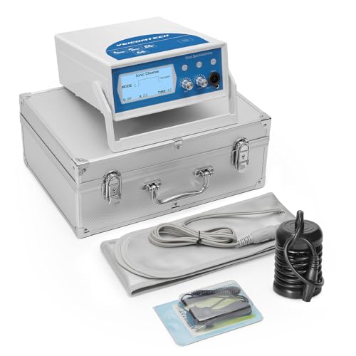 veicomtech Upgrade Ionic Foot Bath Detox Machine, 3 in1 Detox Foot SPA System with Wrist Strap, Far Infrared Waistbelt, Array and 2 Pads (Blue)
