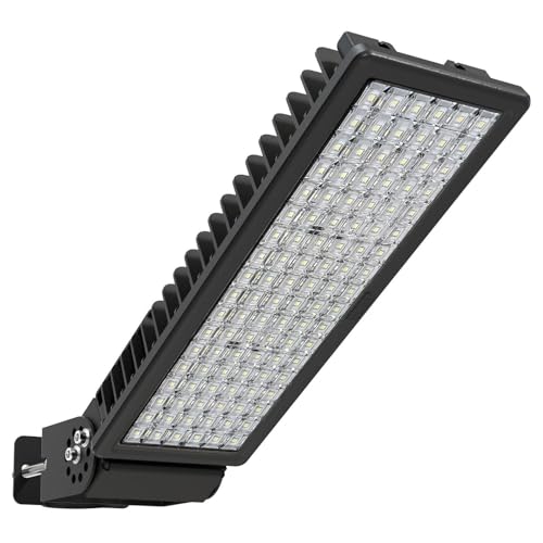 HOPEDAMAI 100W Straßenlaterne LED Strahler Außen, 14000LM Strassenlampe, 230V 6500K Strassenlaterne Mastleuchte Lampe, IP67 Wasserdicht Flutlicht mit Kabelverbinder für Garten, Parkplatzbeleuchtung