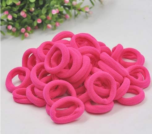 Vista 13 de Accesorios para el cabello para niñas y niños, bandas de goma para cola de caballo, bandas elásticas para el cabello (negro)