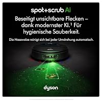 Dyson Spot+Scrub™ AI Nass- und Trocken-Roboterstaubsauger – Selbstentleerung, Selbstreinigende Nasswalze, 4-fache Teppich-Saugkraft, KI-Fleckenentfernung (Schwarz/Blau) – Ansicht 2