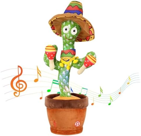 Tanzender Sprechender Kaktus, Kaktus Spielzeug Nachsprechen (Drummer) | Singender Kaktus Spielzeug, Nachsprechen, Interaktive Plüschtier, Für Kinder, Ostern Geschenke